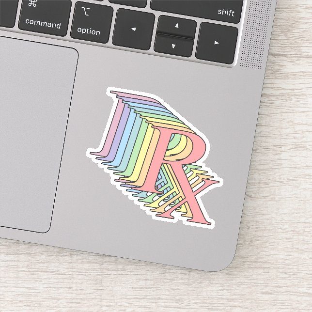 Sticker Pharmacie RX Rainbow (Détail)