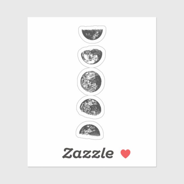 Sticker Phases de la lune (Feuille)