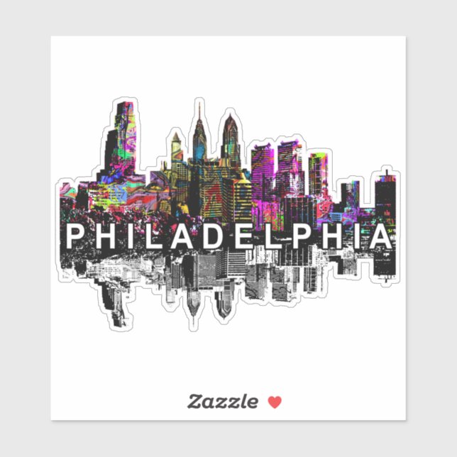 Sticker Philadelphie, Pennsylvanie en graffiti (Feuille)