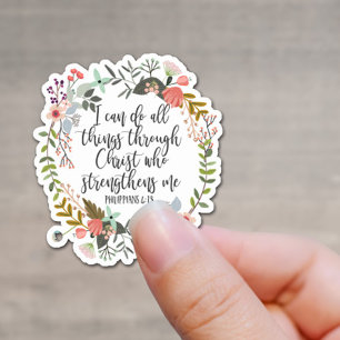 Sticker Philippiens 4:13 Verse Écriture Bible