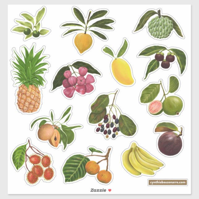 Sticker Philippine / Fruits tropicaux (Feuille)