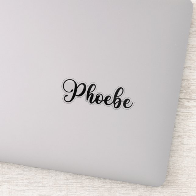 Sticker Phoebe Name - Calligraphie manuscrite (Détail)