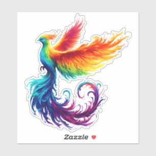 Sticker Phoenix coloré Diversité des oiseaux LGBTQ Aimer t