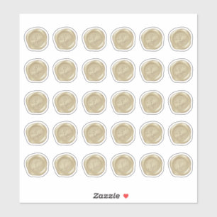 Sticker Phoques de cire Monogramme Gold Faux