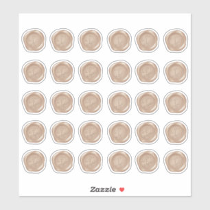 Sticker Phoques de cire Monogramme Rose Gold Faux