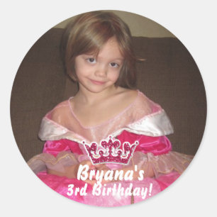 Sticker PHOTO Couronne Royale Princesse Parties sc