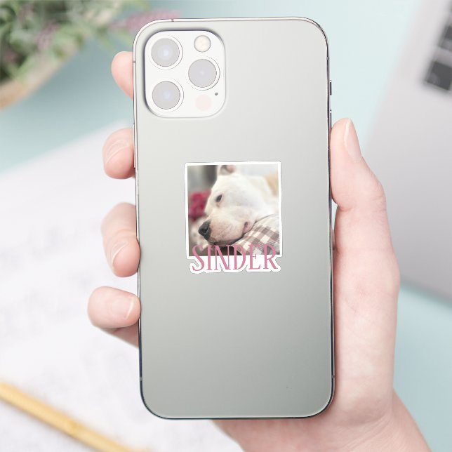 Sticker Photo de Keepsaké personnalisée (Téléphone)