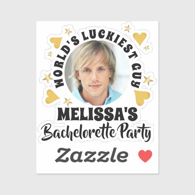 Sticker Photo de la mariée avec le visage du marié pour en (Feuille)