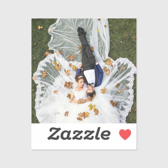 Sticker Photo de mariage personnalisée (Feuille)