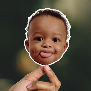 Sticker Photo de mème de visage de bébé heureux personnali