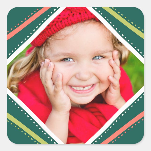 Sticker photo de vacances coloré (Devant)