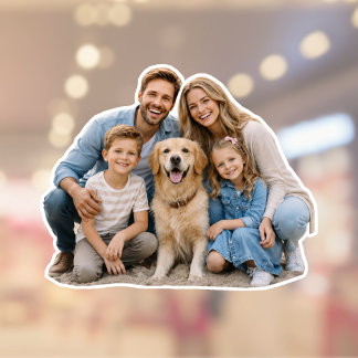 Sticker Photo découpé personnalisé de famille 