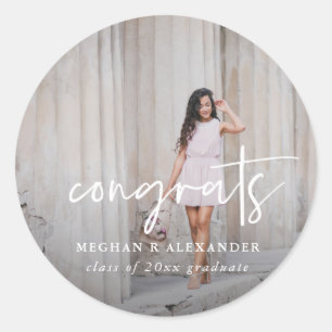 Sticker photo et nom Graduate Félicats