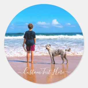 Sticker photo et texte personnalisé Votre concepti