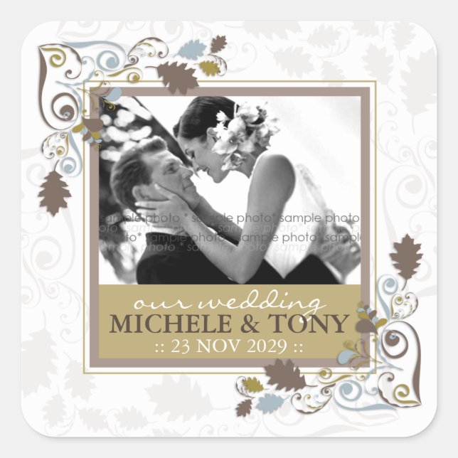 Sticker photo Mariage de l'automne (Devant)