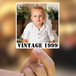 Sticker Photo personnalisée 20e 30e 40e 50e 60 Anniversair