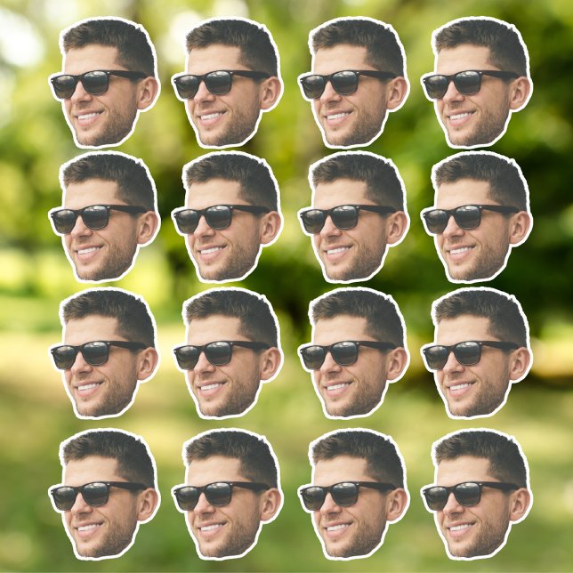 Sticker Photo personnalisée Face 16 Photos (Créateur téléchargé)