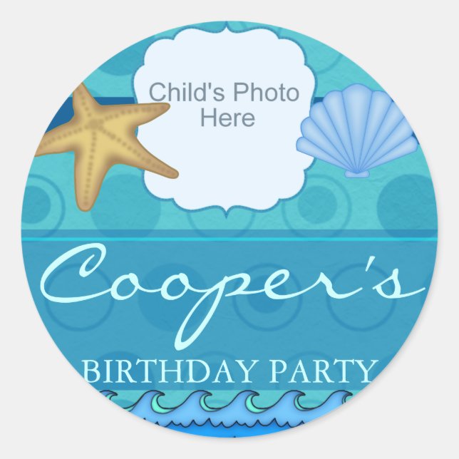 Sticker photo Plage Fun (Devant)