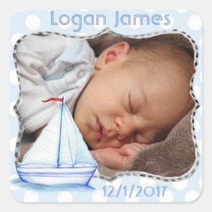 Sticker photo pour bébé nautique