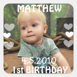 Sticker photo premier anniversaire