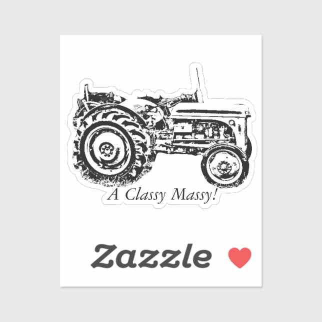Sticker photo vintage Gray massey tracteur fergison (Feuille)