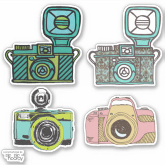 Sticker Photographe reflex reflex vintage Vinyl
