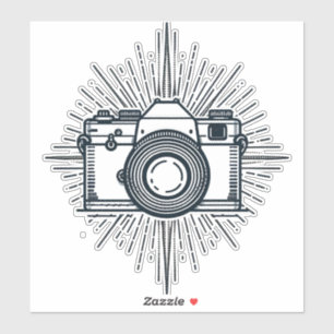 Sticker Photographie Photographe Caméra Minimal Vintage