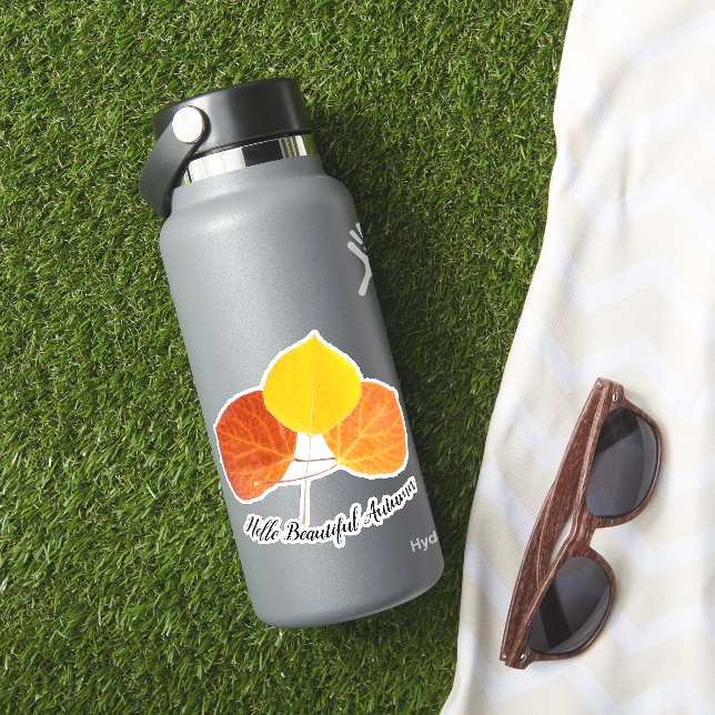 Sticker Photos Colorful Fall Aspen Leaf sur mesure (HydroFlask Insitu)