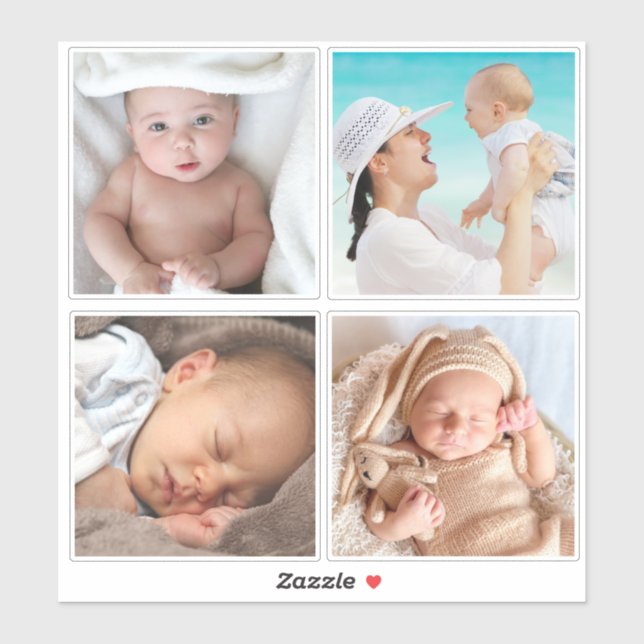 Sticker Photos personnalisées pour bébés (Feuille)