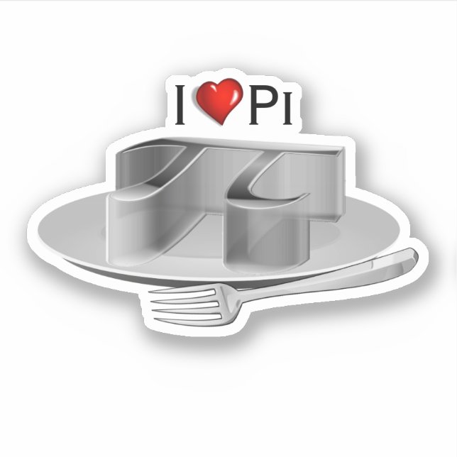 Sticker Pi sur un Plateau d'Argent (Devant)