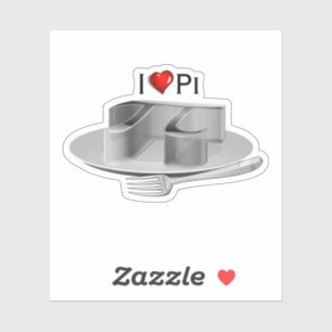 Sticker Pi sur une plateforme argentée