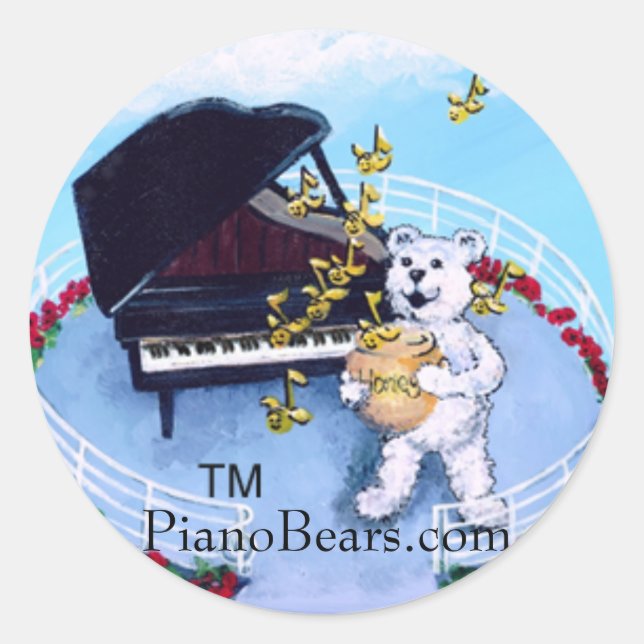 Sticker Piano Bears Stories (Devant)
