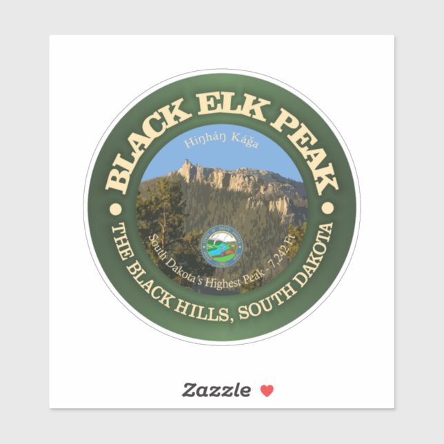 Sticker Pic d'Elk noir (Feuille)