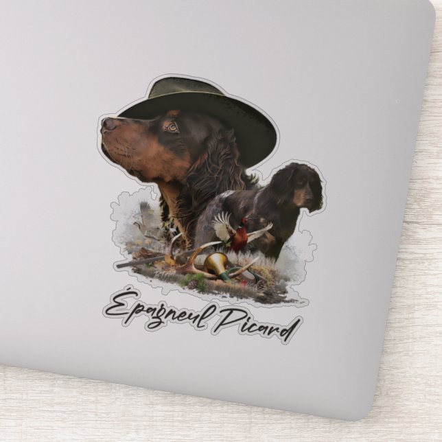 Sticker Picardy Spaniel, Saison Chasse (Détail)
