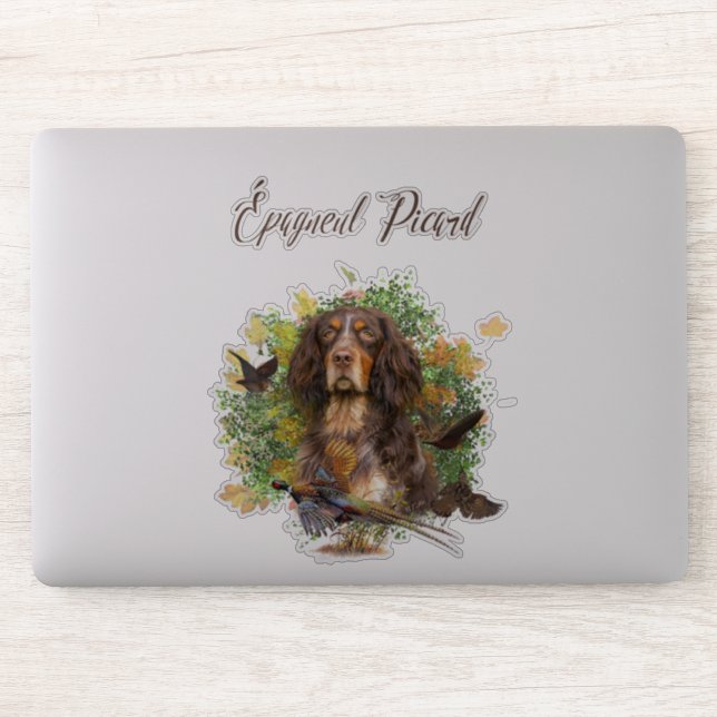 Sticker Picardy Spaniel, Saison de chasse (Ordinateur)