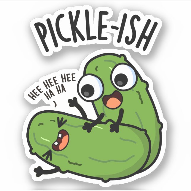 Sticker Pickle Ticklish Drôle Pickle Puns (Devant)