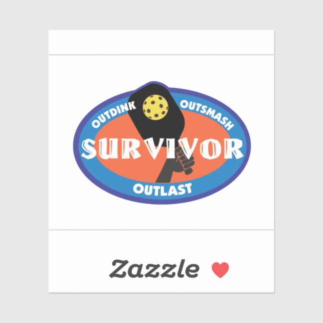 Sticker Pickleball survivant (Feuille)