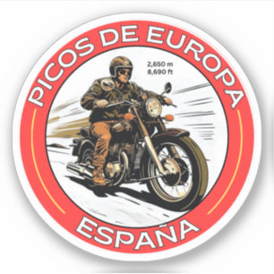 Sticker Picos de Europa espagnol Cantabrique Montagnes Mot