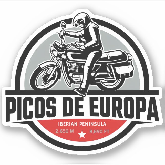 Sticker Picos de Europa espagnol Montagnes Cantabriques Mo (Devant)