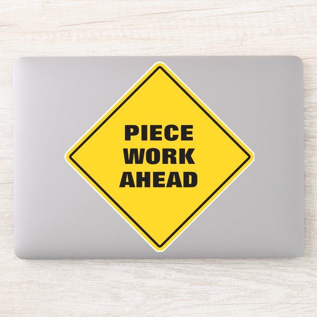 Sticker Pièce de panneau de route en diamant jaune à trava (Ordinateur)