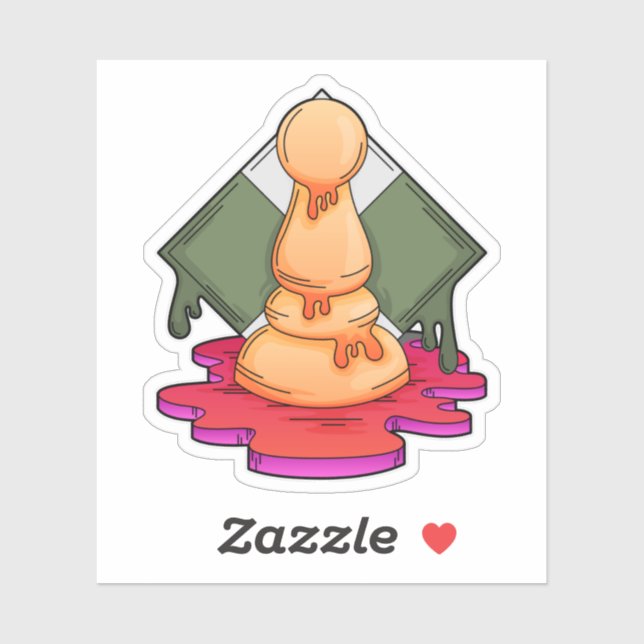 Sticker Pièce d'échecs Pawn (Feuille)