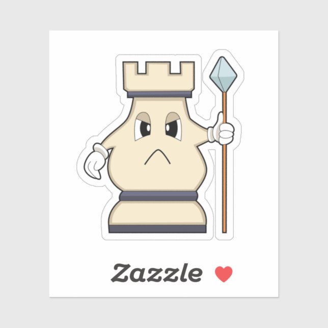 Sticker Pièce d'échecs Rook à Chess.PNG (Feuille)