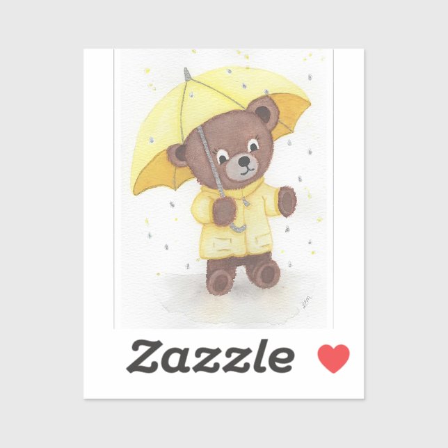 Sticker Pied d'ours dans la pluie (Feuille)