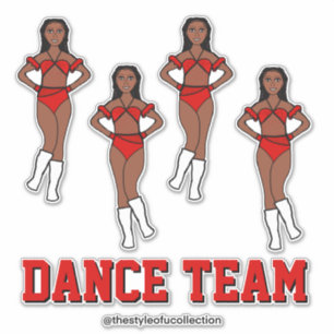 Sticker Pierres Roses de l'équipe de danse personnalisée