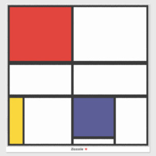 Sticker Piet Mondrian, Composition C
