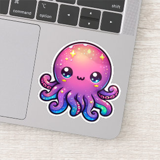 Sticker Pieuvre de l'espace Kawaii adorable avec Sti de lu