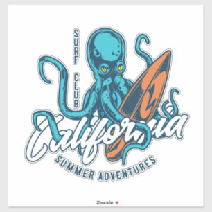 Sticker pieuvre de surf2