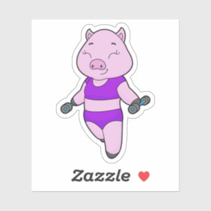 Sticker Pig Fitness Dumbbell