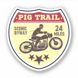 Sticker Pig Trail Pittoresque Byway arkansas moto ride