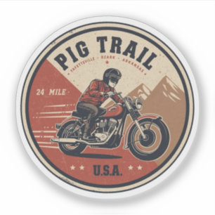 Sticker Pig Trail Scenic Byway arkansas cadeaux de moto